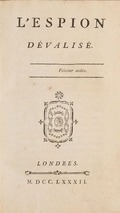 Baudouin de Guémadeuc, L'Espion Dévalisé (edizione originale, 1782)