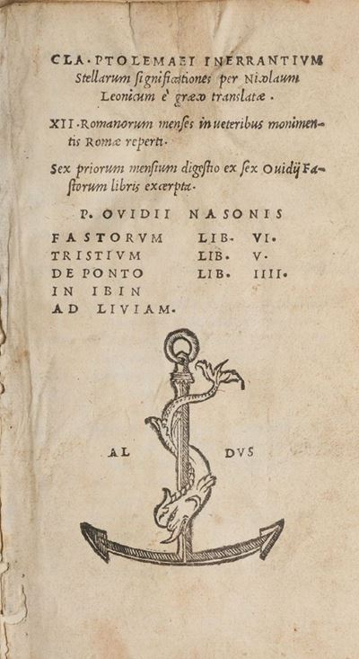 Cla. Ptolemaei Inerrantum Stellarum Significationes per Nicolaum Leonicum e Graeco Translate....p...