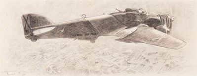 La guerra di Spagna, 1936-'37, grafite su carta