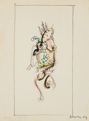 Fontana Lucio - Armi e flora, 1954