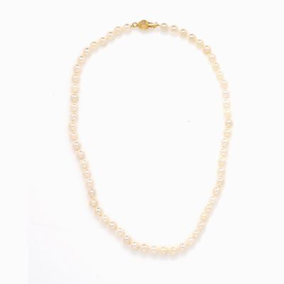 Collana in Perle Coltivate Ad un Filo di