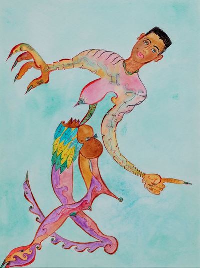 Faunino filippino, acquarello e china su carta, 1999