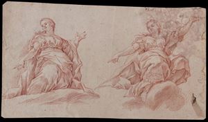 Studi per due figure allegoriche 