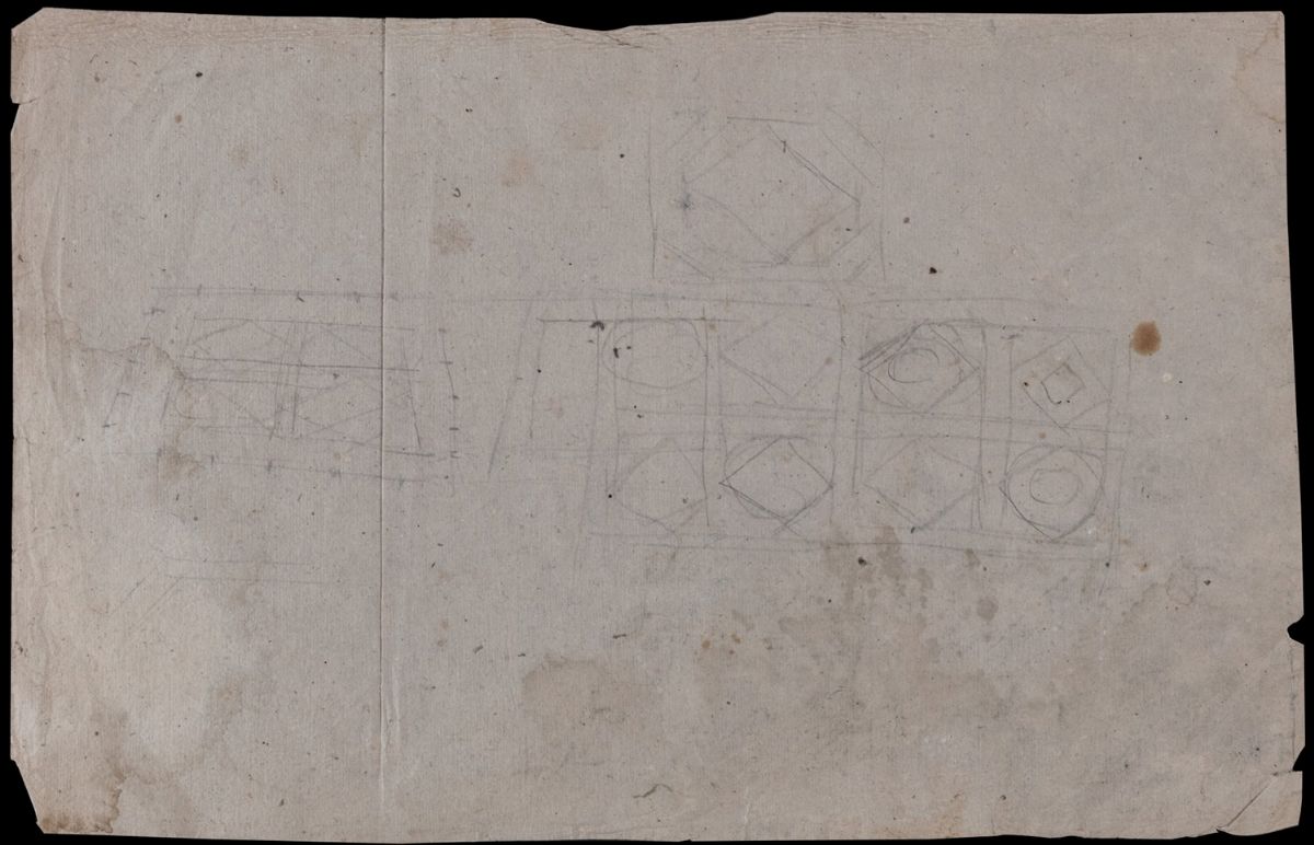 Scuola Toscana, Secolo XVIII - Studio per figura femminile drappeggiata seduta, matita su carta f...