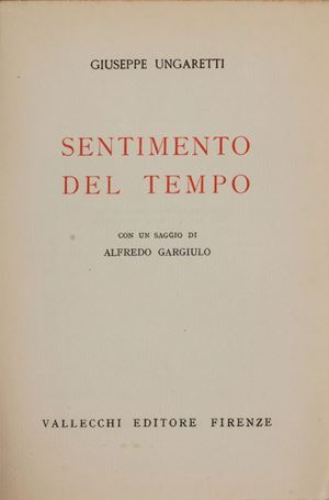 Prima edizione con un saggio di Alfredo Gargiulo. Contiene 48 poesie già pubblicate e 10 inedite. Sentimento del tempo
