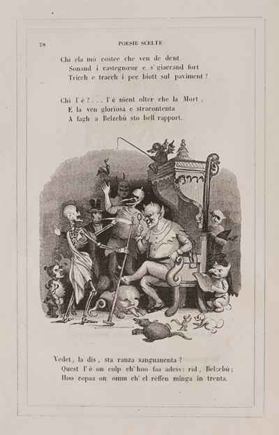 Poesie Scelte in Dialetto Milanese di Carlo Porta e Tommaso Grossi. Edizione Illustrata da F. Gon...