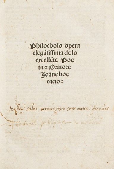 Philocholo, Opera Elegantissima.