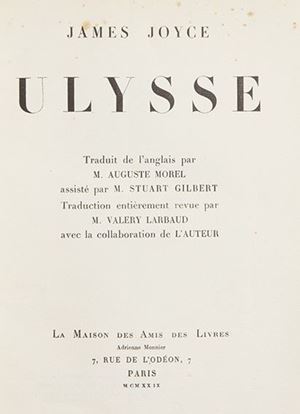 Ulysse traduit de l'anglais par M. Auguste Morel assiste par M. Stuart Gilbert