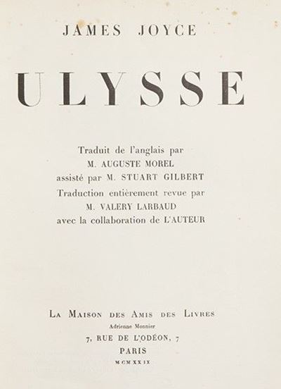 Ulysse tradotto dall’inglese da Auguste Morel con assistenza di Stuart Gilbert, prima edizione fr...