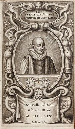 Brunet III 1837: “Cette édition, assez bien imprimée, este una copie peu correcte de celle de Paris...”. Tchemerzine VIII, 437; Sayce and Maskell 33. Les Essais. Nouvelle edition, exactement purge des dfeauts