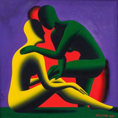 The Lovers (Alpha), smalto su tela, 1995