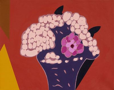 A che punto siamo con i fiori, acrilico su tela