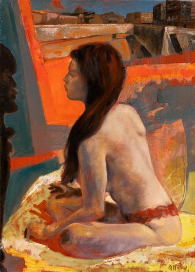 Sussurrando - olio su tela, cm 70 x 50