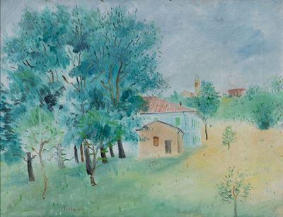 Case a Lesignano, olio su tela, 1943