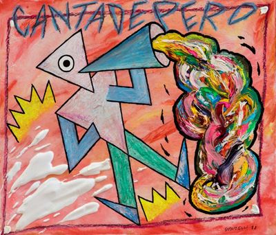 CantaDepero, smalto su tela, 1988