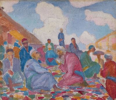 Conversazione, olio su tela, 1928