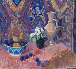 Natura morta con tappeto, (1965)