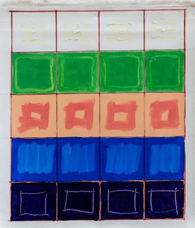 Composizione geometrica, olio su tela