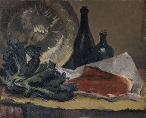 Natura morta con bottiglia, 1928