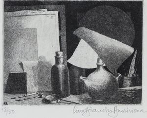 Natura morta con lampada, 1955