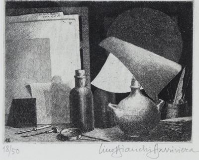 Natura Morta con Lampada, 1955