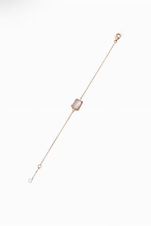 bracciale in oro 18kt, madreperla e diamante