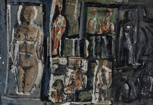 Composizione con figure, metà Anni '50