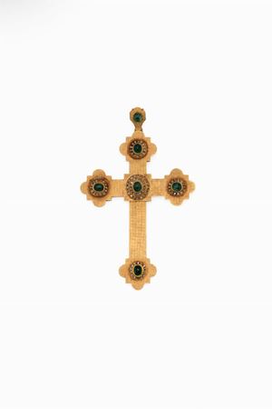 in oro 18kt, smeraldi e diamanti