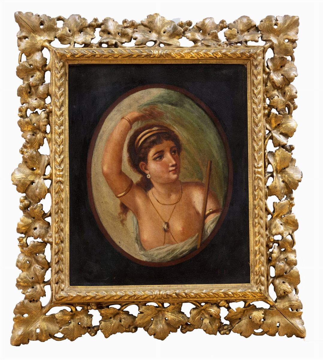 Scuola Italiana, Secolo XIX - Autore sconosciuto, Due dipinti di soggetto pompeiano, olio su tela