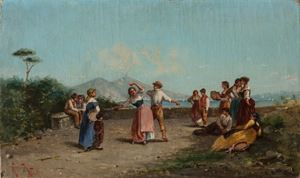 Napoli, tarantella a Posillipo