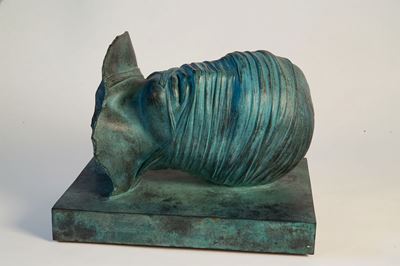 Autore sconosciuto, Hypnos (2001), bronzo con patina verde e blu