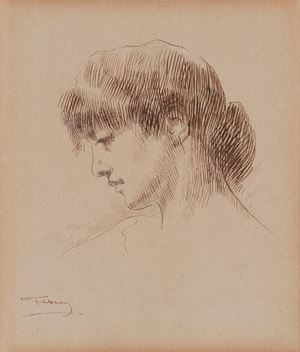 Volto di giovane donna