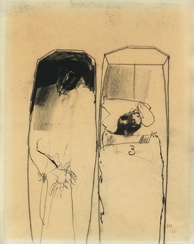 Study for C.B., 1962, carboncino su carta