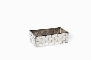 cestino in argento, Italia XX secolo