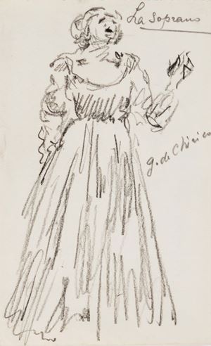 de Chirico Giorgio - La Soprano, Anni '50