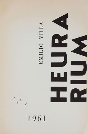 Prima edizione di questa raccolta di poesia concreta, l'opera migliore del Villa. Heurarium
