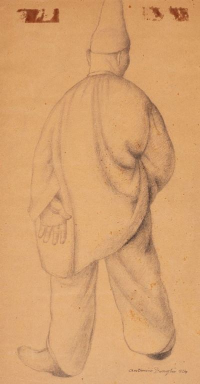 Studio per 'Carnevale' (1924), grafite su carta paglia
