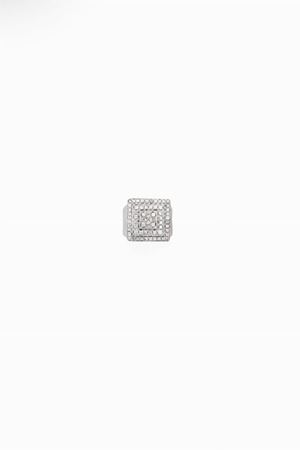 in oro bianco 18kt e diamanti