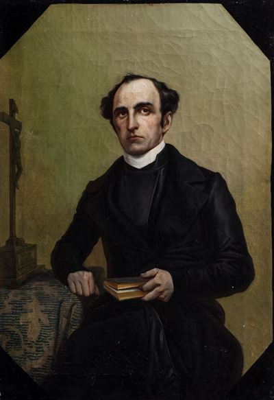 Enrico Tazzoli, Ritratto di Enrico Tazzoli, olio su tela