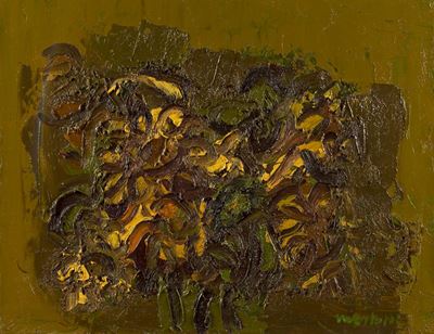 Girasoli, olio su tela, 1974 circa