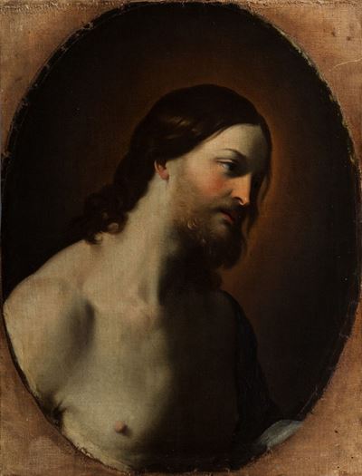 Cristo, olio su tela ovale