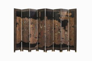 Paravento a otto ante, Giappone fine secolo XIX - inizi secolo XX