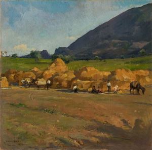 Anticoli, dopo la mietitura, 1936