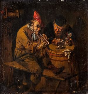 Seguace di Adriaen Van Ostade - The smokers