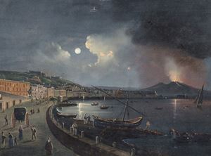 Eruzione notturna del Vesuvio