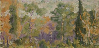 Villa Borghese - Autunno, olio su tavola, 1927 circa