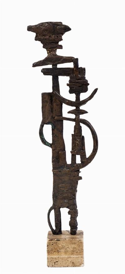 Totem, 1964, bronzo patina bruna