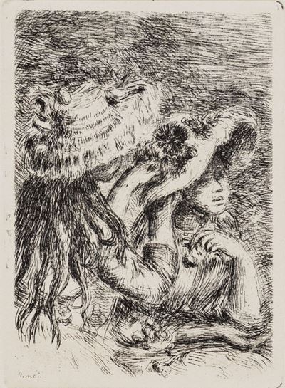 Le Chapeau Épinglé (la Figlia di Berthe Morisot e Sua Cugina), (1894)