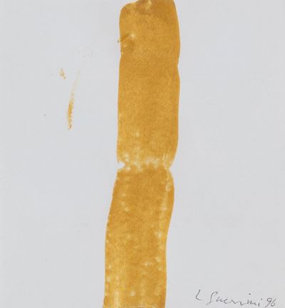 Segno oro (1996), vernice dorata su carta