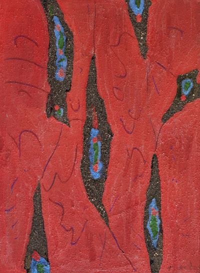 Forme vaganti, olio e tecnica mista su tela, 1961
